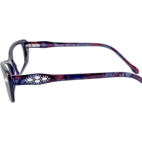 Diva 5364 Women's Eyeglass Frame Burgundy Violet Mottled - Picture 3 of 5